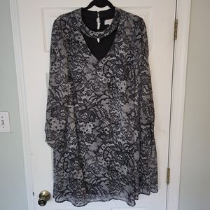 Signature Robbi Beee Floral Design Georgette Style Dress Size 18W